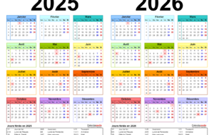 Calendrier saison 2025/2026