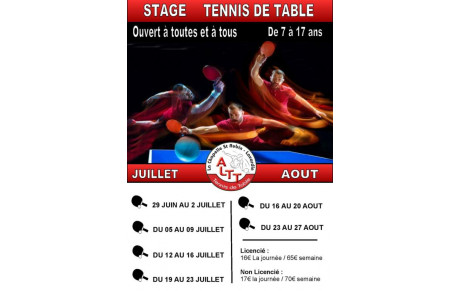 STAGES JUILLET-AOUT