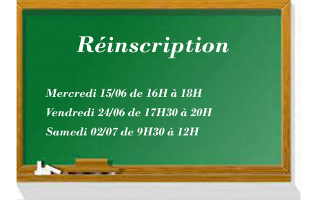 Réinscription