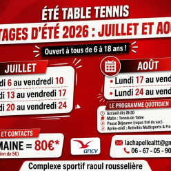 STAGES ÉTÉ 2026 – LA CHAPELLE ALTT